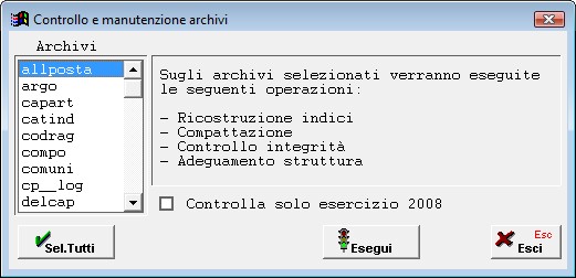 Controllo archivi